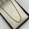 Pulso militar diamantado  Tres oros +1 / 5,75 Gr / 2,5 mm / 20 Cm Broche 0,40