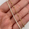 Cadena It tennis especial circones blancos Oro amarillo 18k 8,99 Gr / 4,3 mm / 45 Cm