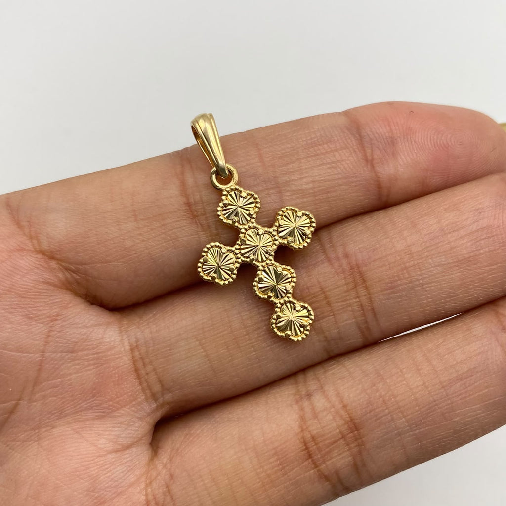 Dije Trebol diamantado Oro amarillo 18k 2,5 Gr / 15,8 mm / 3 Cm