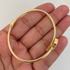 Aro It trebol fondo diamantado Oro amarillo 18k +4 / 7,0 Gr / 2,5 mm / 18 Cm
