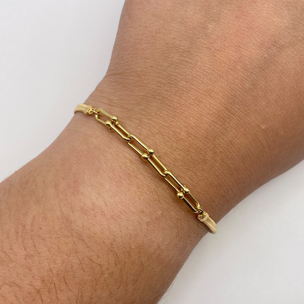 Pulso It Serpiente clip aro Oro amarillo 18k 3,83 Gr / 4 mm / 19,5 Cm