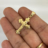 Dije cruz cristo fondo liso Oro amarillo 18k 1,6 Gr / 3,7 Cm