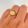 Anillo circulo central Oro amarillo 18k / Talla 7 3/4 / 1,9 Gr