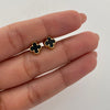 Topos Trebol Vc Negro Oro amarillo 18k 1,55 Gr / 6,3 mm