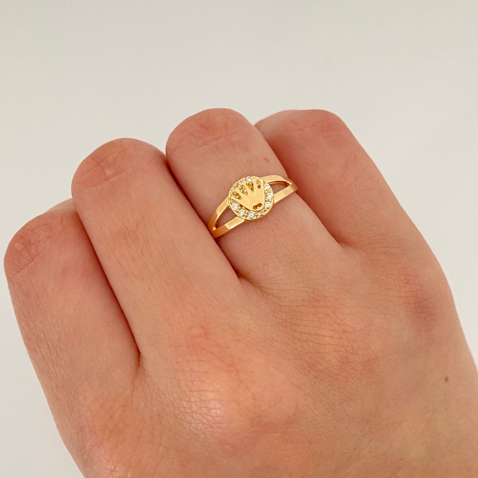 Anillo corona rx casting Oro amarillo 18k / Talla 6 1/2 / 2,45 Gr