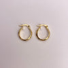 Candonga diamantada Oro amarillo 18k 0,96 Gr / 1,2 Cm