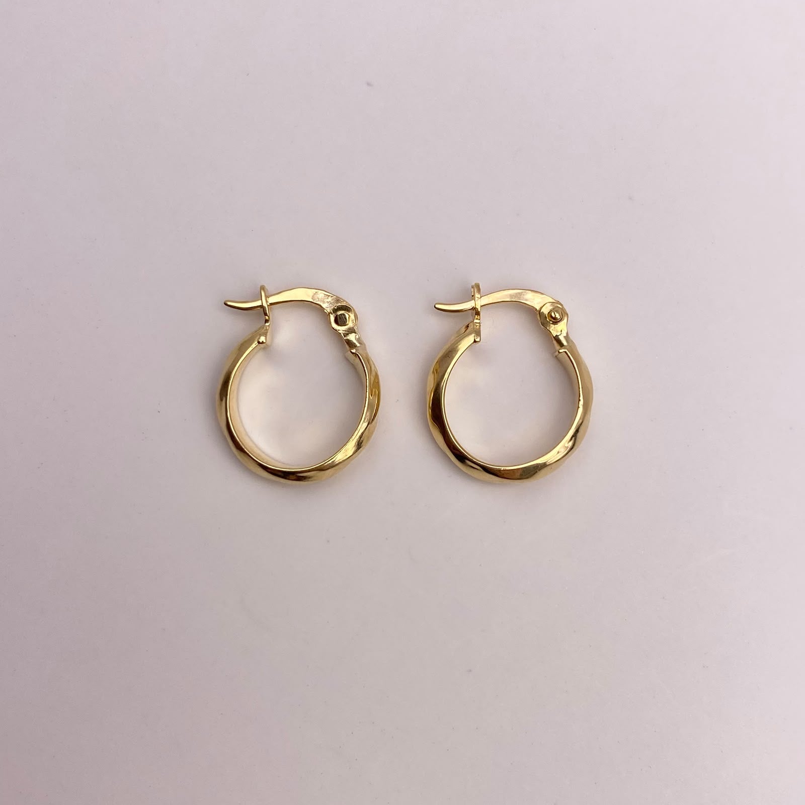Candonga diamantada Oro amarillo 18k 0,96 Gr / 1,2 Cm
