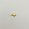 Herraje Corazon borde diamantado Oro amarillo 18k 0,25 Gr / 1,2 Cm