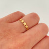 Anillo estrellas seguidas  Oro amarillo 18k / Talla 7 / 0,95 Gr