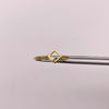 Anillo triangulo circón blanco Oro amarillo 18k / Talla 7 / 0,95 Gr / 1,09 mm