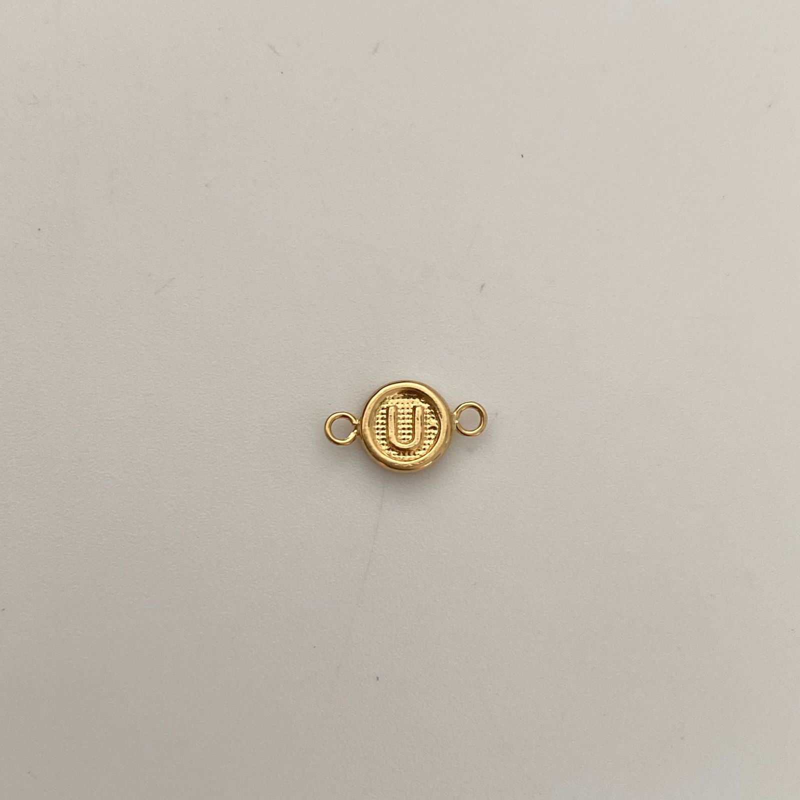 Herraje letra U diamantada Oro amarillo 0,25 Gr / 1,1 Cm