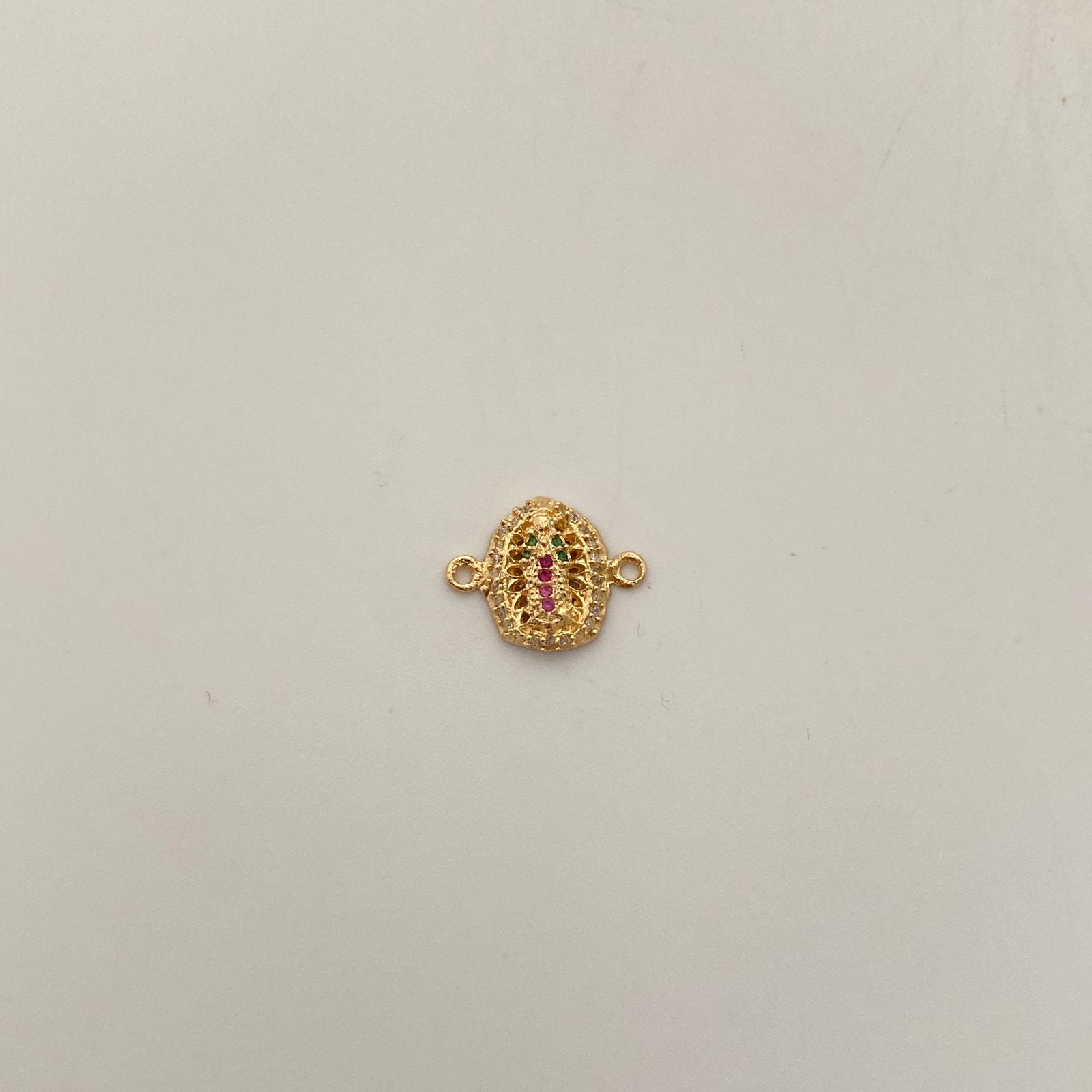 Herraje Virgen Guadalupe Silueta casting Oro amarillo 18k 1,8 Gr / 1,5 Cm