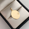Dije Placa Ovalada Oro amarillo 18k 1,3 Gr / 16,1 mm / 2,8 Cm