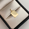 Dije Placa Cuadrada Oro amarillo 18k 0,75 Gr / 9,9 mm / 1,9 Cm