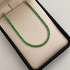 Pulso It Tennis Doble carril Casting Verde Oro amarillo 18k +6 / 3,1 Gr / 3,2 mm / 18 Cm