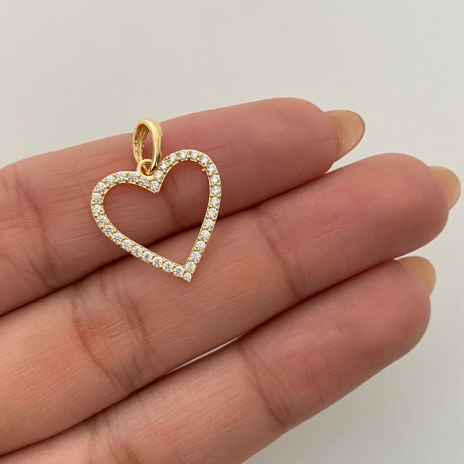 Dije Corazon Silueta Casting Oro amarillo 18k 1 Gr / 16,6 mm / 2,2 Cm