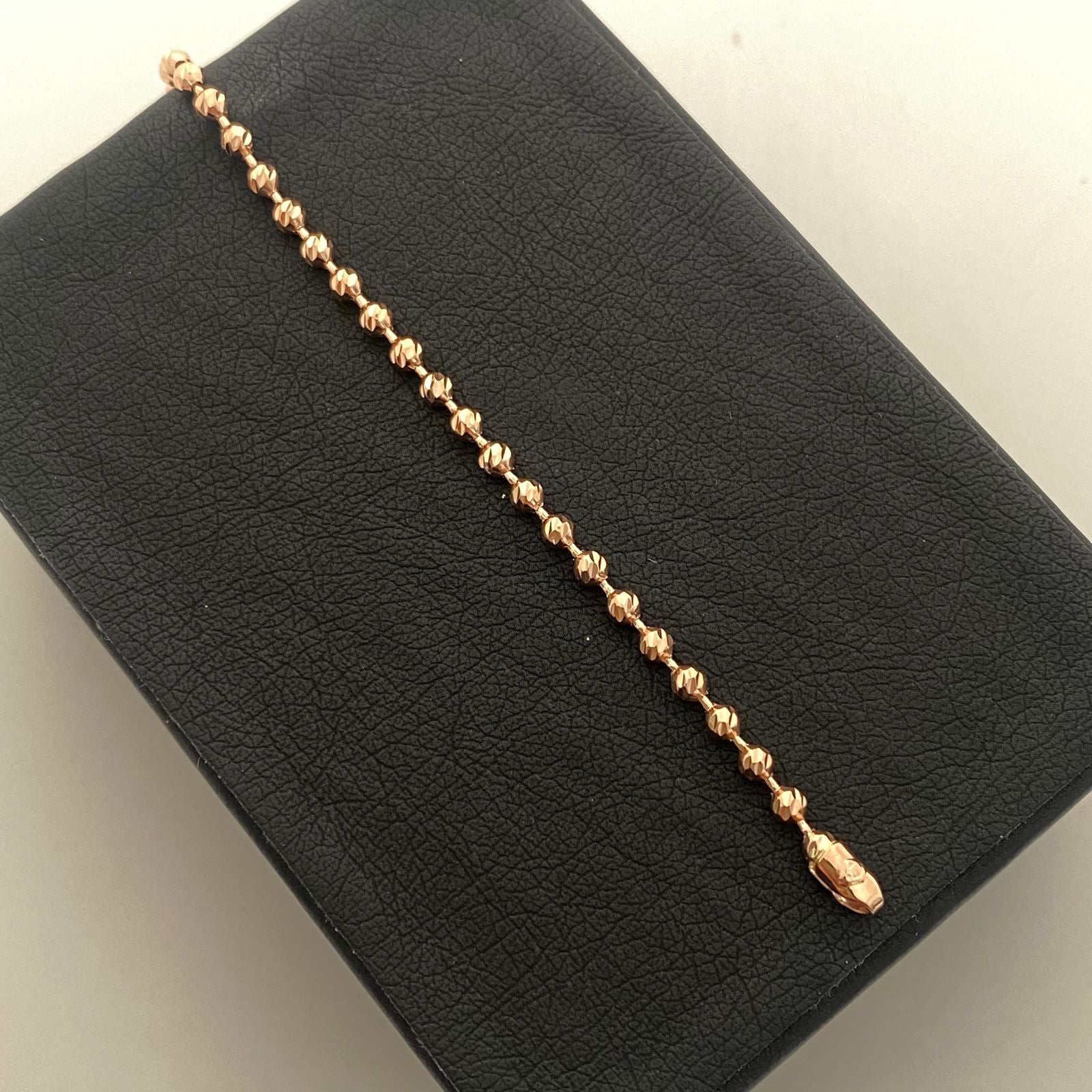 Pulso militra diamantado 3mm  Oro amarillo 18k +1 / 6,15 Gr / 19 cm Broche 0,60