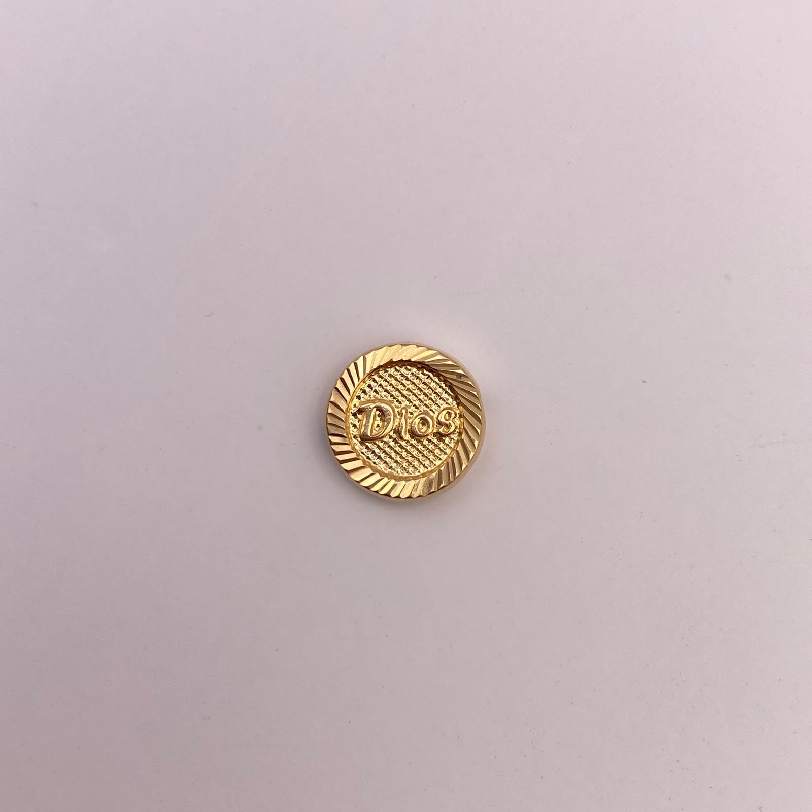 Herraje tambor Dios diamantado Oro amarillo 18k 0,54 Gr / 1 Cm
