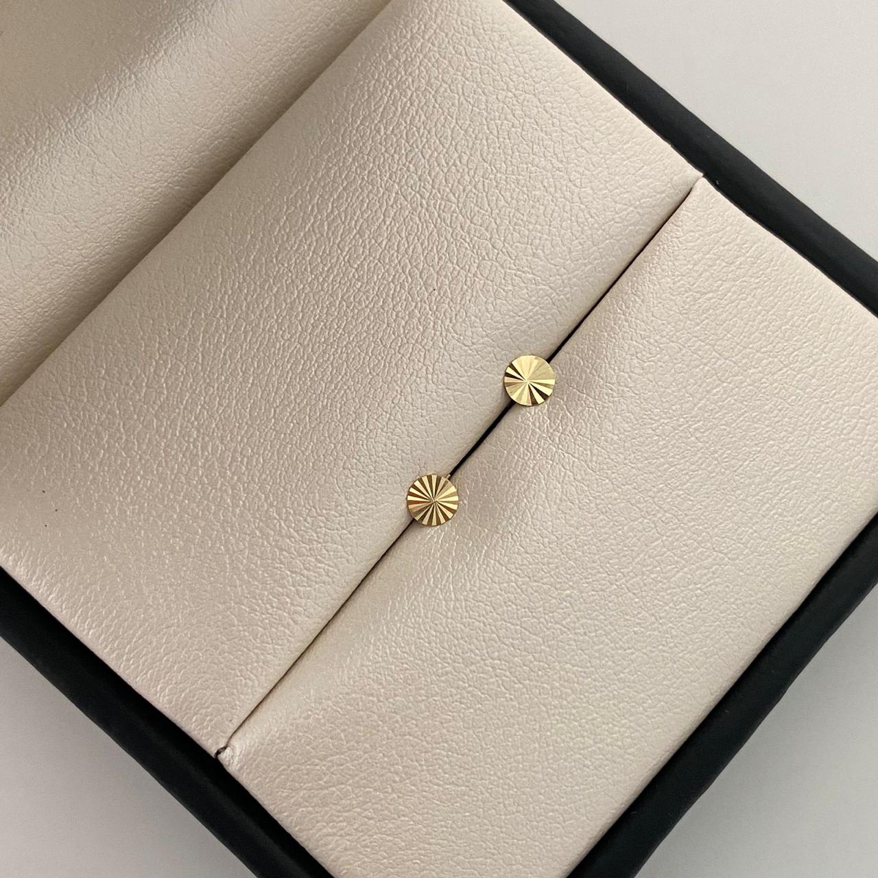 Topos Redondos planos diamantados Oro amarillo 18k 0,4 Gr / 4 mm