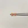 Topos Cuadrado Casting Rosa Oro amarillo 18k 0,75 Gr / 4,8 mm