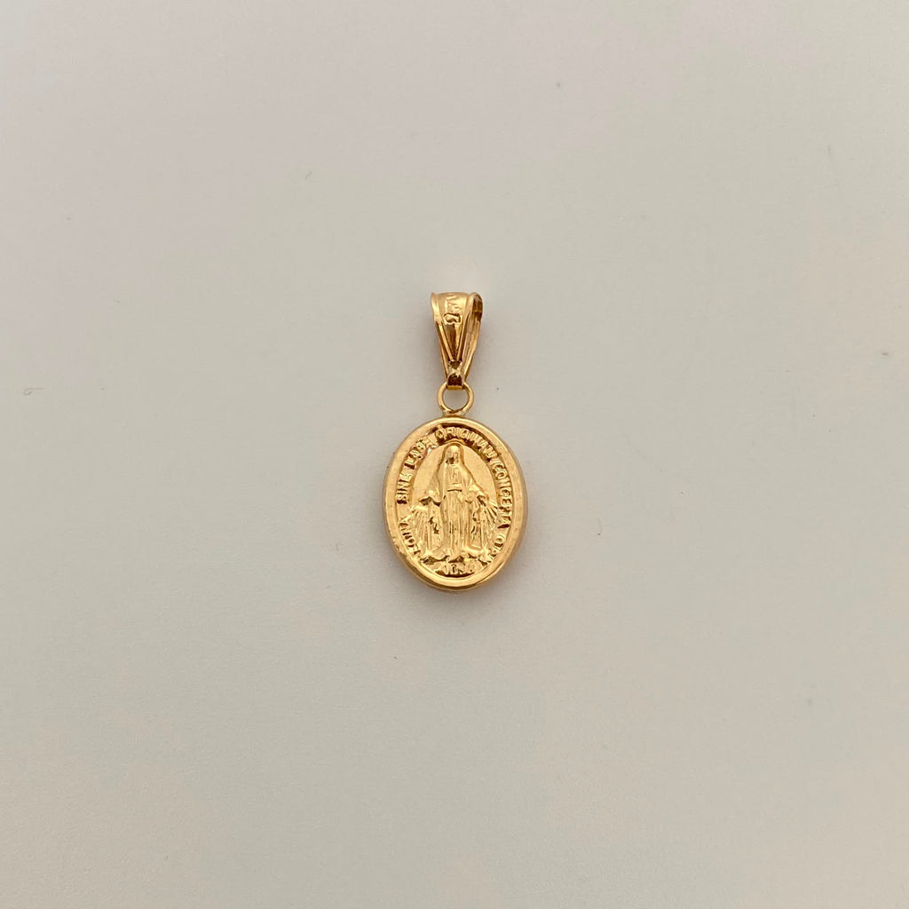 Dije Virgen Milagrosa Oro amarillo 18k 0,9 Gr / 11,6 mm / 2,4 Cm