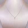 Cadena It mini rollon+dije punto de luz blanco+topos Oro amarillo 18k +4 / 2,26 Gr / 0,6 mm / 45 Cm