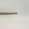 Topos corazon circones blancos Oro amarillo 18k 0,6 Gr / 5,5 mm