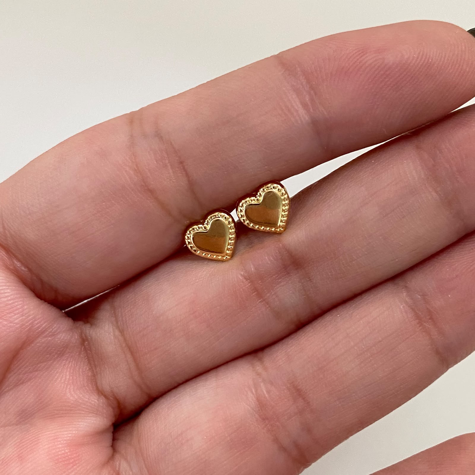 Topos corazon plano liso  Oro amarillo 18k 0,45 Gr / 7 mm