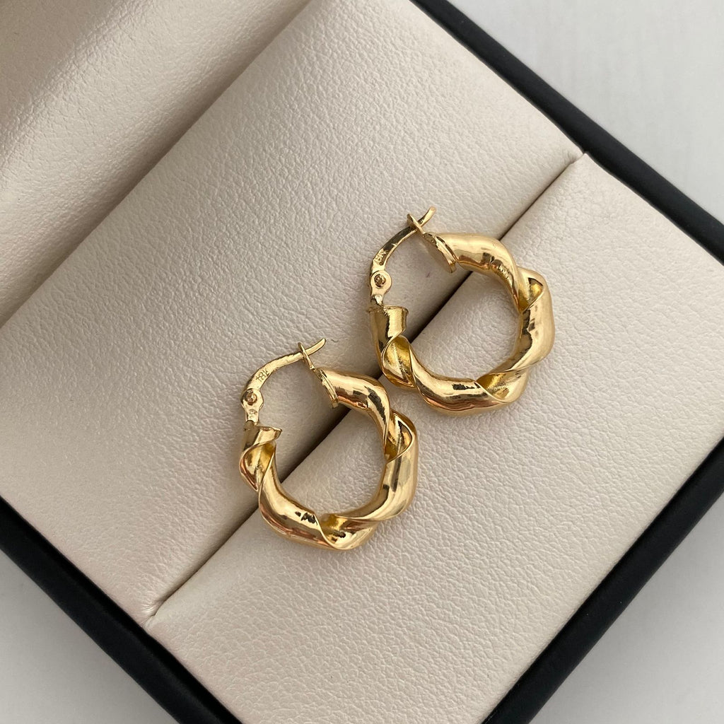Candonga Entorchada Oro amarillo 18k 2 Gr / 1,5 Cm