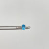 Anillo solitario con topacio  Oro blanco 18k / Talla 6 1/4 / 1,2 Gr