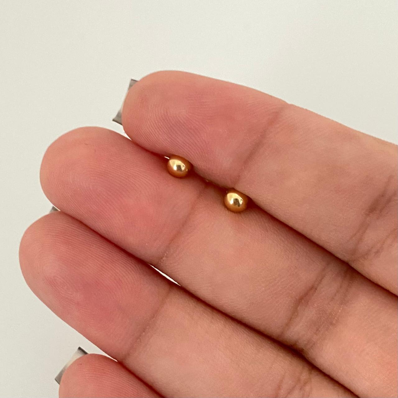 Topos media bola lisa Oro amarillo 18k 0,45 Gr / 4,0 mm
