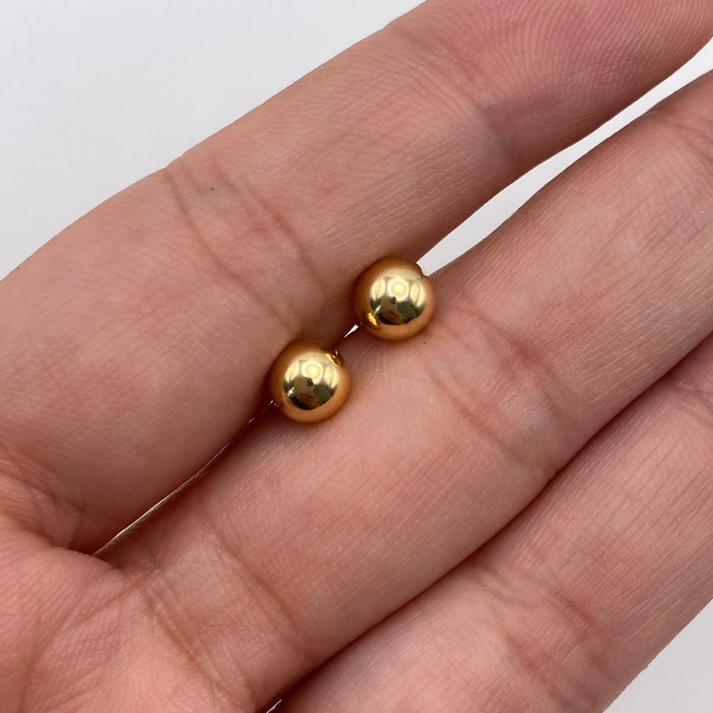 Topos bola lisa 6mm Oro amarillo 18k 0,7 Gr