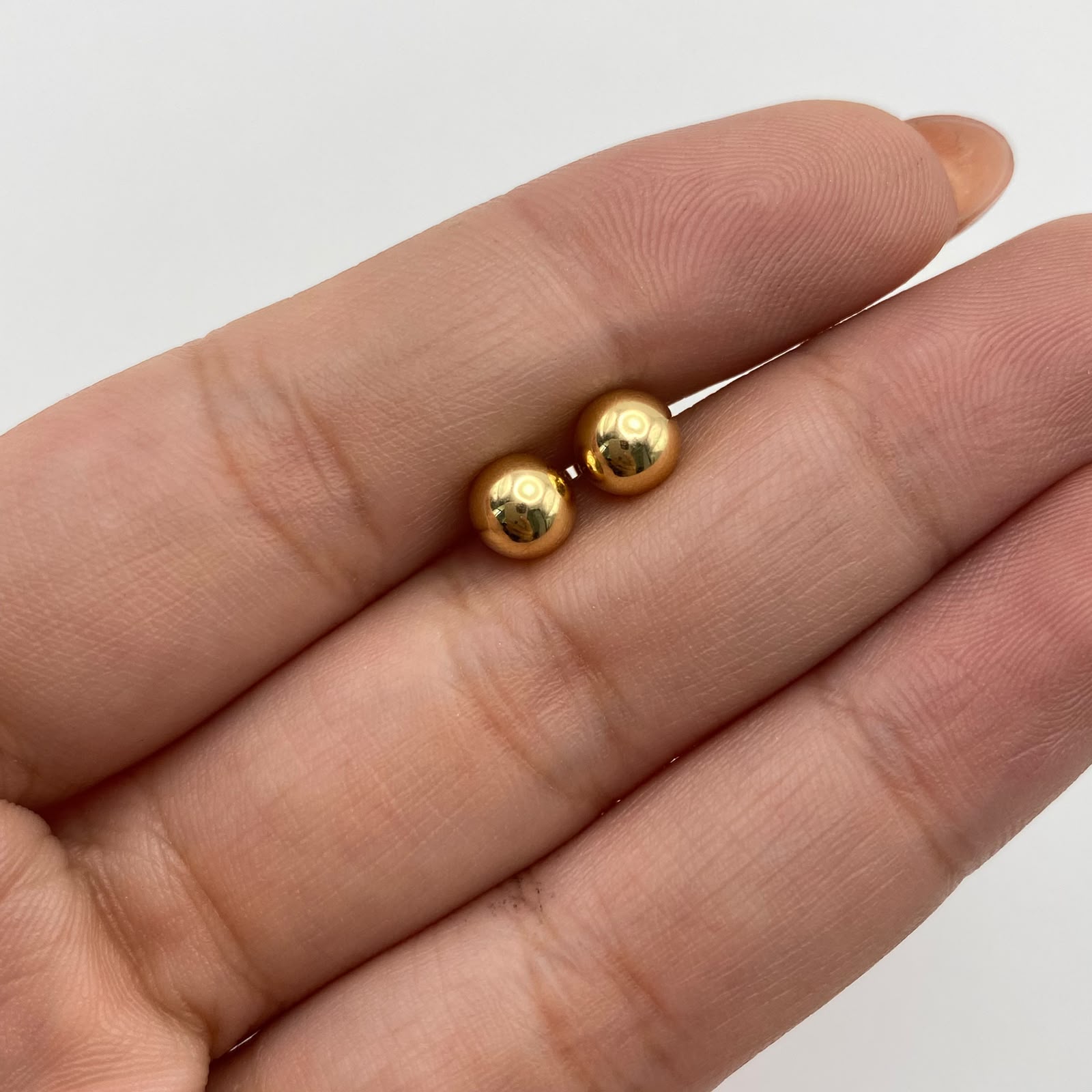Topos bola lisa 6mm Oro amarillo 18k 0,65 Gr