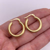 Candonga satinada Oro amarillo 18k 2,35 Gr / 2 Cm