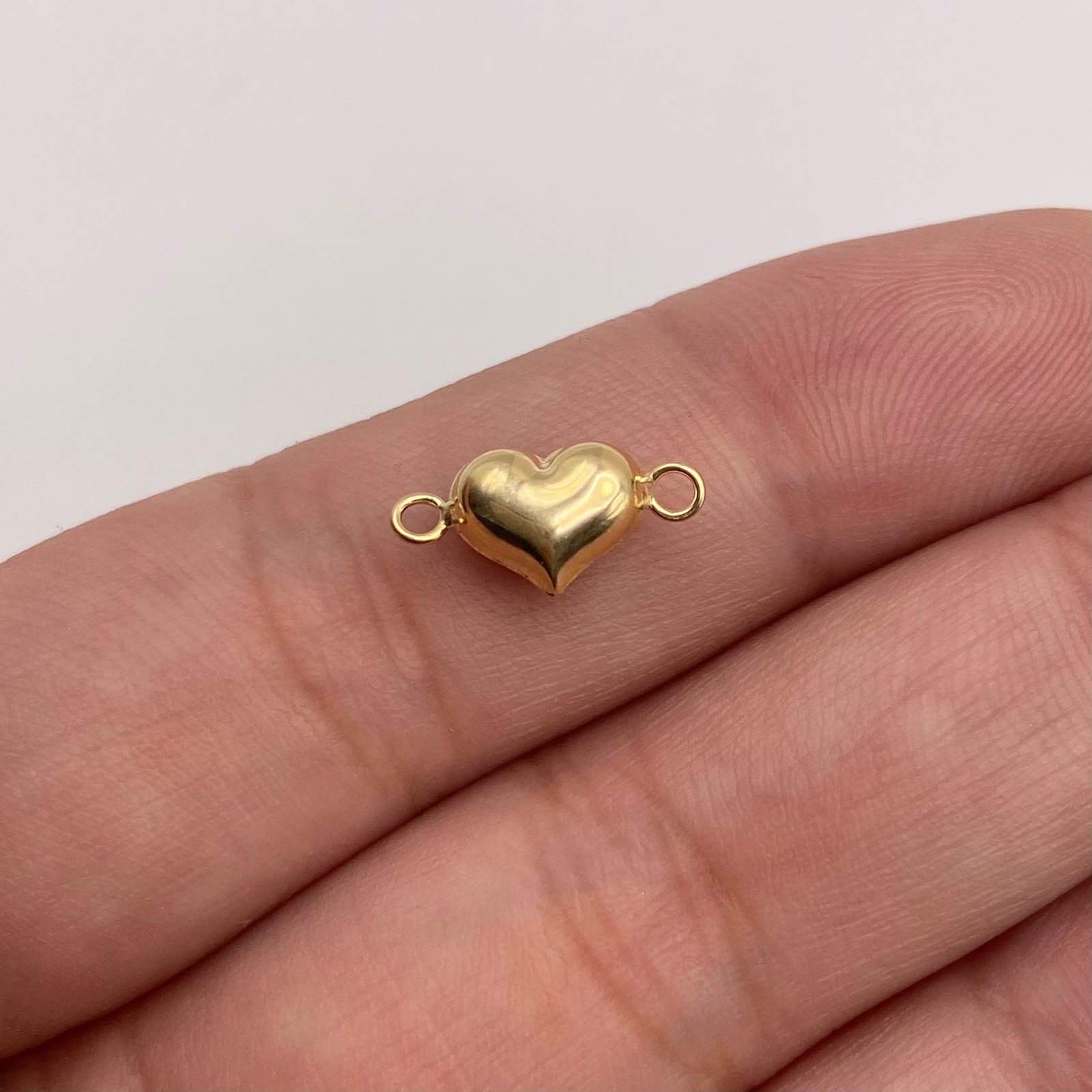 Herraje corazón inflado Oro amarillo 18k 0,35 Gr / 1 Cm
