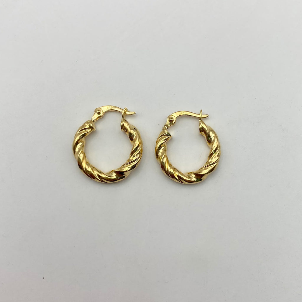 Candonga entorchada espiral  Oro amarillo 1,6 Gr / 1,8 Cm