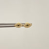 Topos Ojo Circones Blancos y Negro Oro amarillo 18k 1,1 Gr / 9,1 mm
