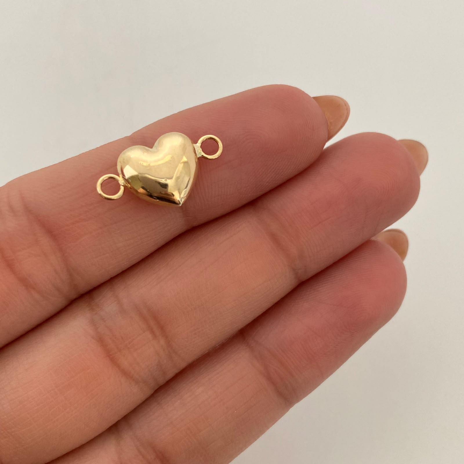 Herraje Corazon Inflado Oro amarillo 18k 0,6 Gr / 1,6 Cm