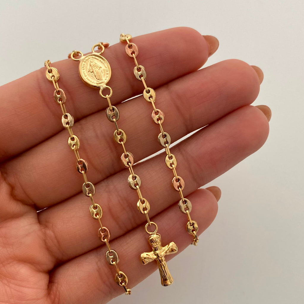 Rosario Gc Virgen Milagrosa Oro amarillo 18k 6,80 Gr / 3,4 mm / 60 Cm Broche 0,40