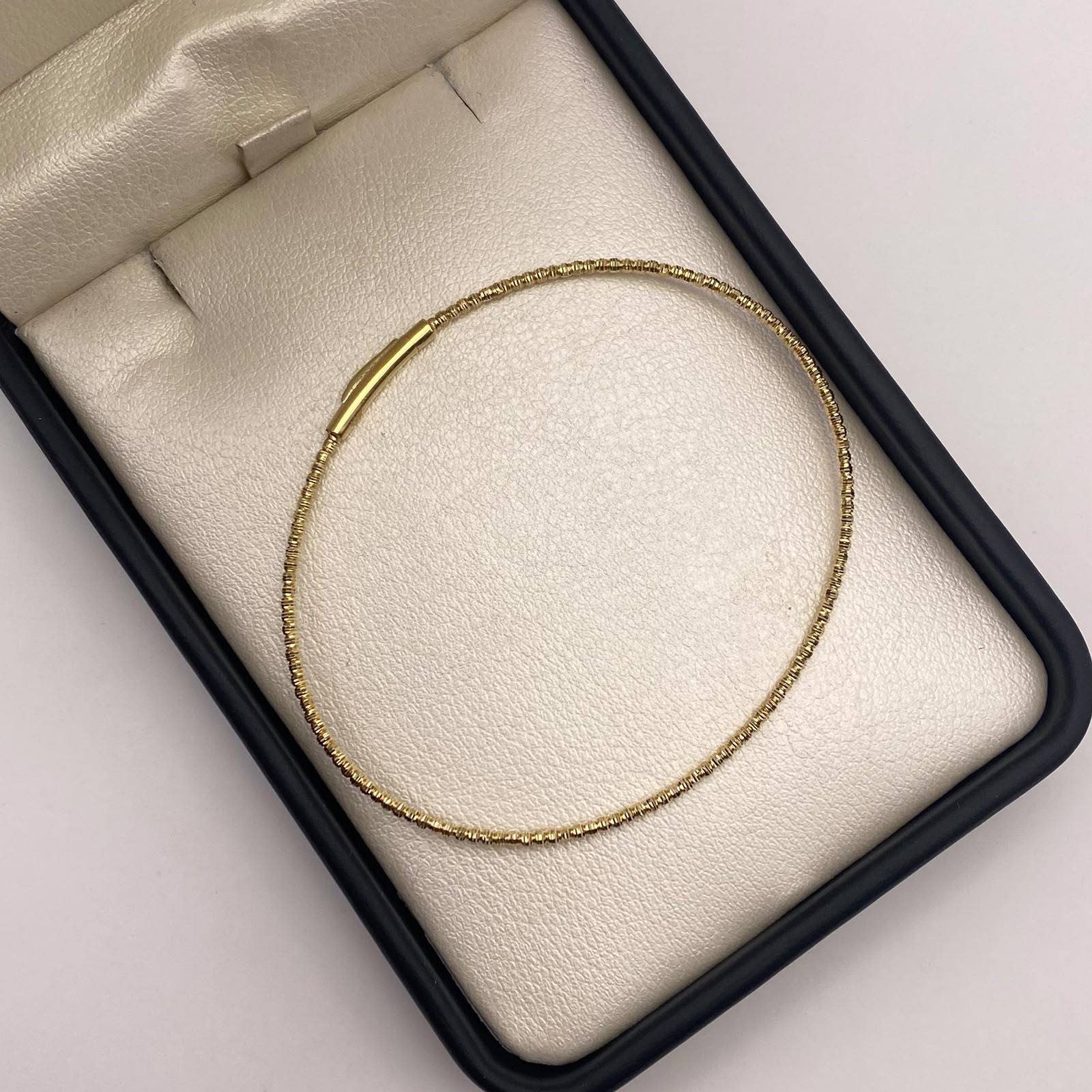 Aro It diamantado Oro amarillo 18k 2,15 Gr / 1,4 mm / 17,5 Cm