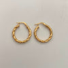 Candonga Entorchada Oro amarillo 18k 2,15 Gr / 2,4 Cm