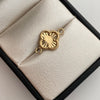 Herraje Trebol Diamantdo Oro amarillo 18k 0,8 Gr / 2 Cm
