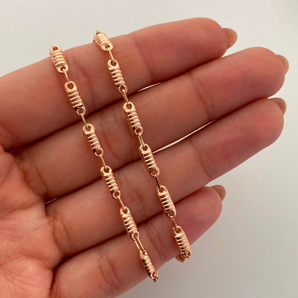 Cadena Rustica Oro rosa 18k 5,45 Gr / 3,3 mm / 60 Cm Broche 0,40