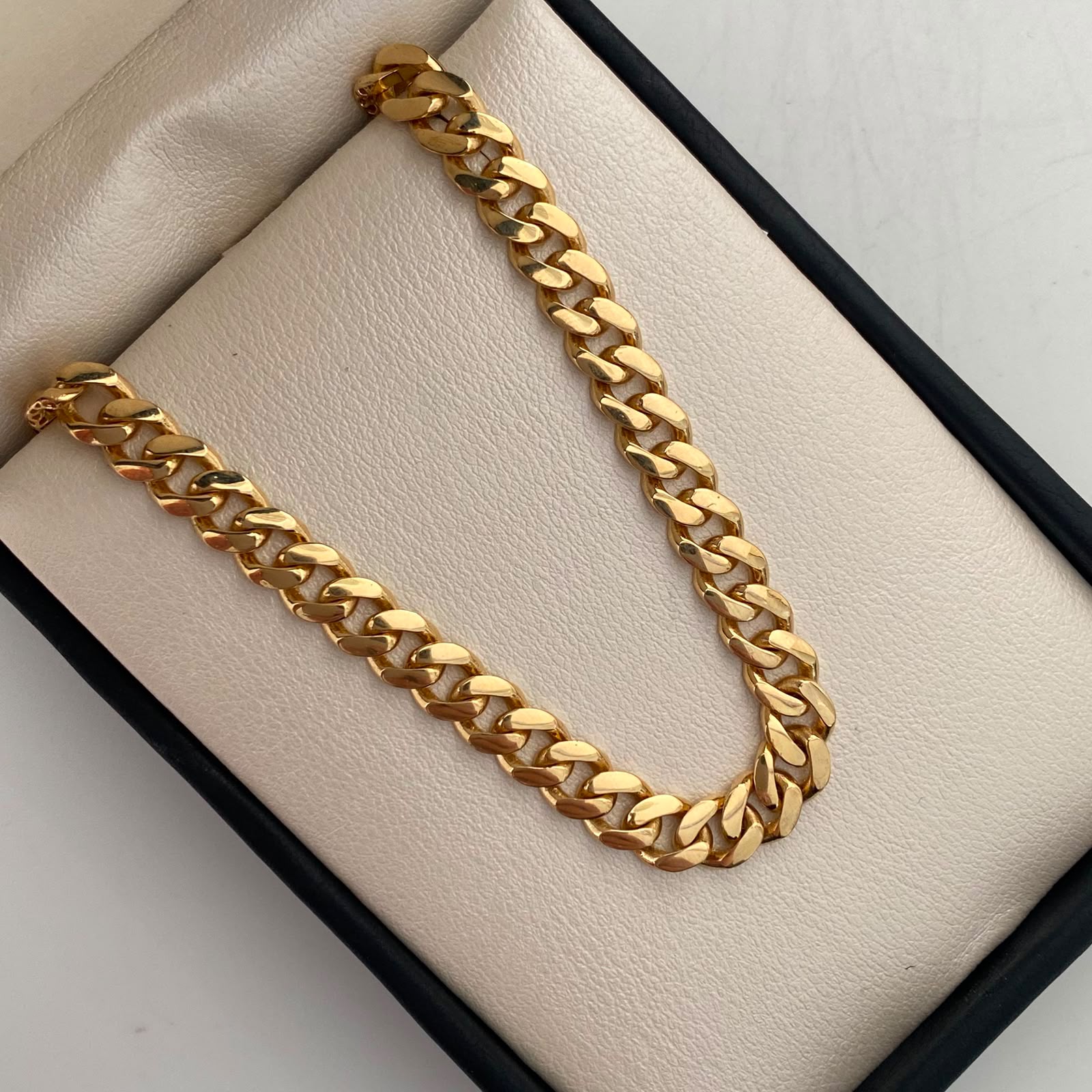 Pulso Cubana Monch Oro amarillo 18k +4 / 11,15 Gr / 6,4 mm / 20,5 Cm