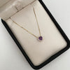 Cadena It set con topacio en corazon y diamantes de 1.5mm  Oro amarillo 18k 1,85 Gr / 9,42 mm / 45 Cm