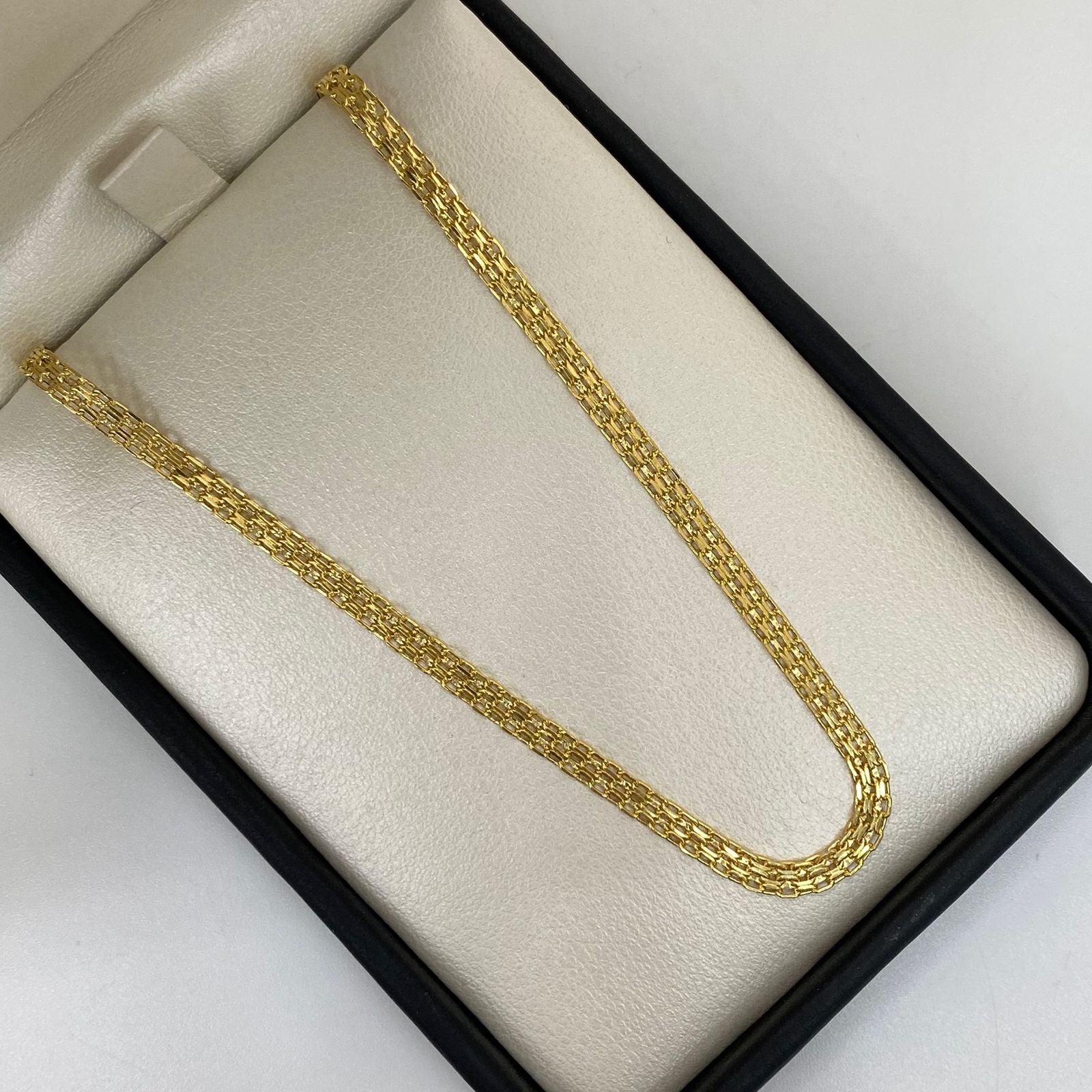 Cadena It china doble carril  Oro amarillo 18k +1 / 6,95 Gr / 4,1 mm / 60 Cm