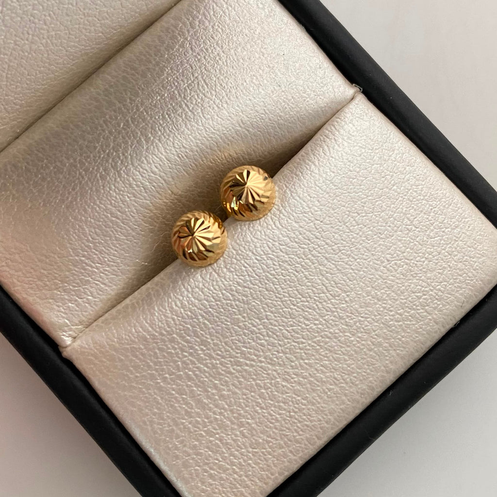 Topos Media Bola Diamantada 6mm Oro amarillo 18k 0,65 Gr