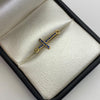 Herraje Cruz Casting Azul Oro amarillo 18k 0,6 Gr / 2 Cm
