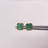 Topos It Trebol verde Oro amarillo 18k 1,61 Gr / 7,9 mm