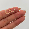 Candonga imperdible lisa Oro amarillo 18k 0,45 Gr / 1 Cm